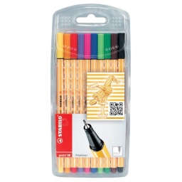 Stabilo Point 88 Fine Liner Pens 10 Assorted Colours