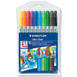Staedtler Noris Club 10 Double Ended Fibre Tip Pens