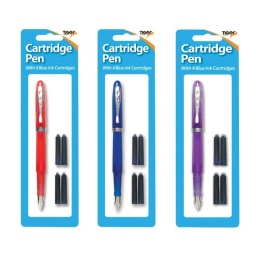 Tiger Cartridge Pen with 4 blue ink cartridges